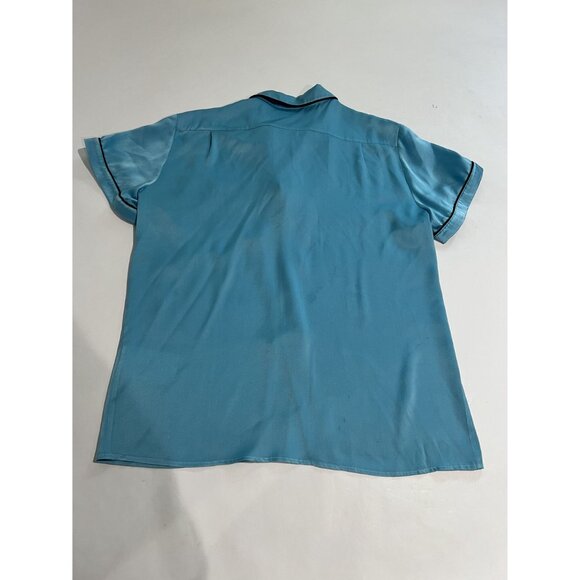 Keiser Clark Silk Pajama Top in Blue - Picture 5 of 5